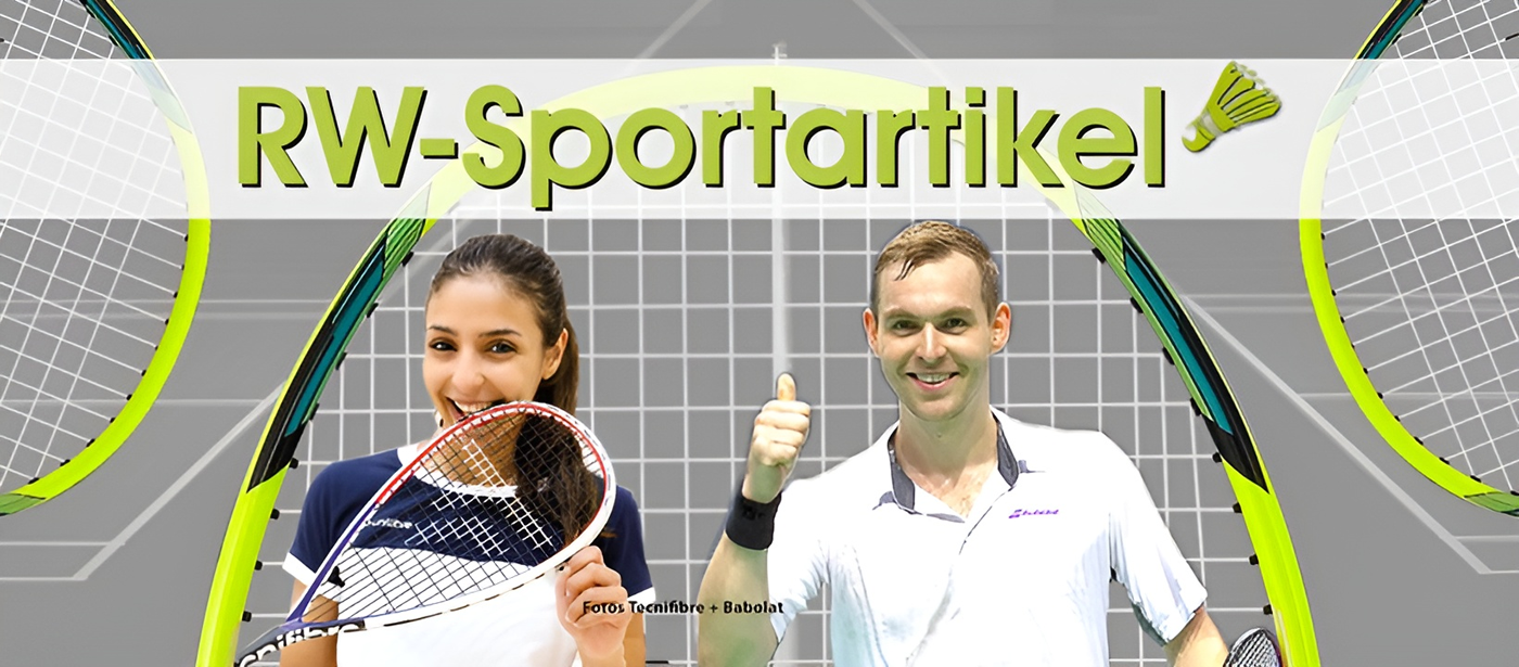 Badmintonschläger Inden - ↗️RW-Sportartikel: ✔️Badmintonbälle, Badmintonbekleidung, Badmintonschuhe, Squashschläger